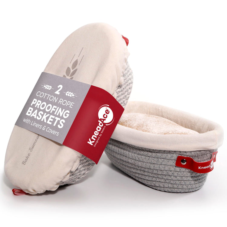 Cotton Rope Banneton Bread Proofing Basket Set (2 Count)