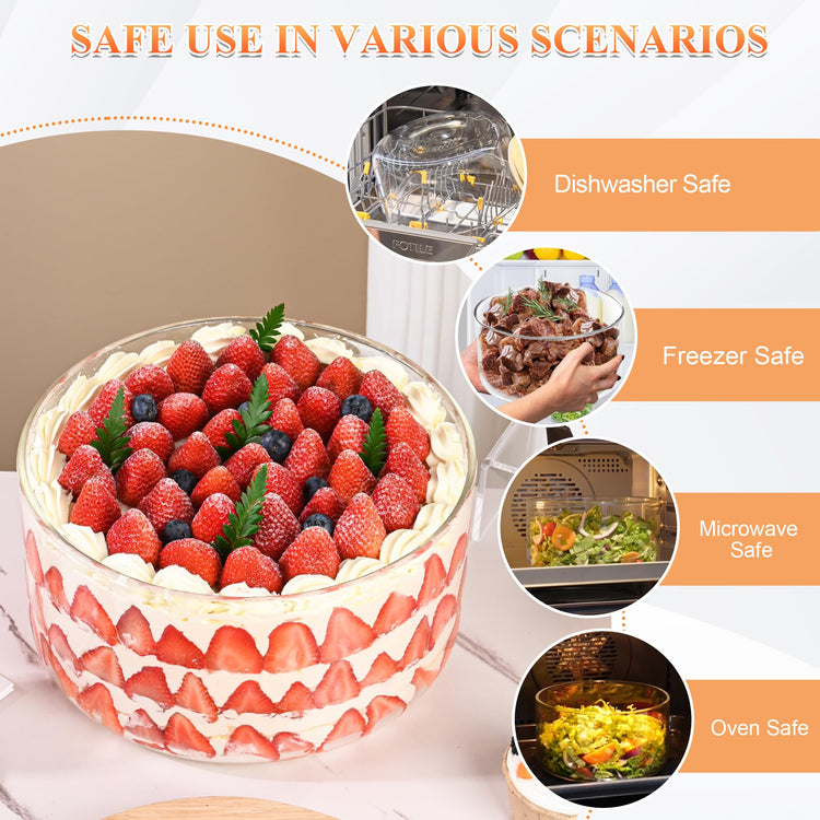 197 oz Large Glass Salad Bowl