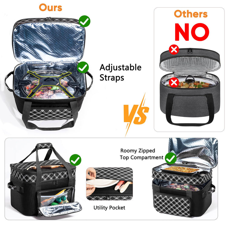 Double Layer Slow Cooker Carrier Bag