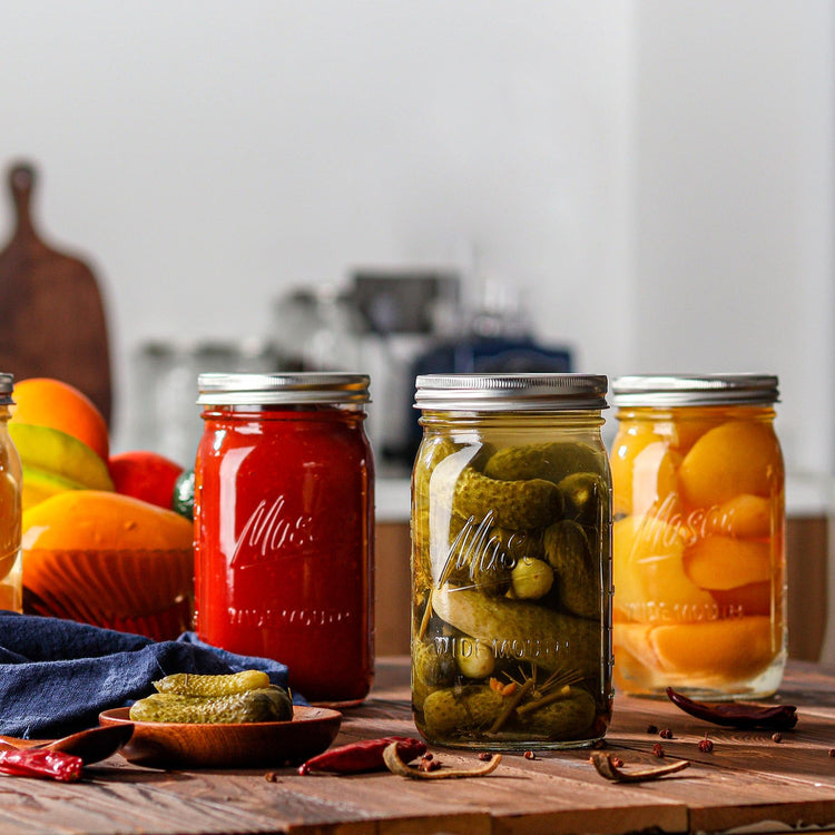Wide Mouth Mason Jars 32 oz (12 Count)