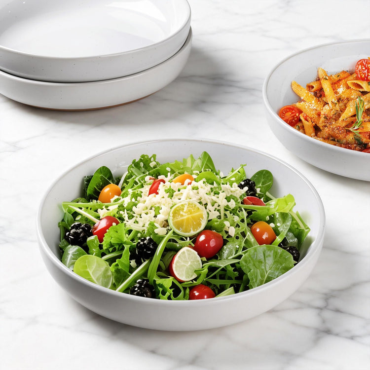 8.75'' Large Ceramic Pasta Bowls (4 Count)