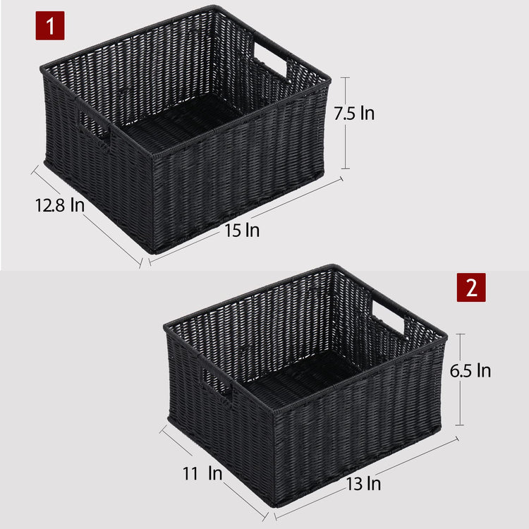 Large Wicker Baskets for Storage (2 Count)