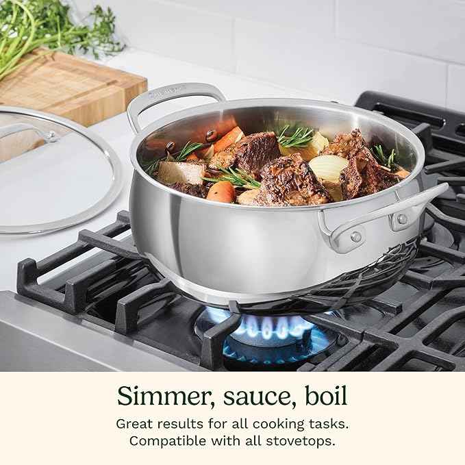 Cuisinart PureClad™ Triple Ply Stainless Steel 4.5 Qt. Dutch Oven w/Cover, PCT3545-24