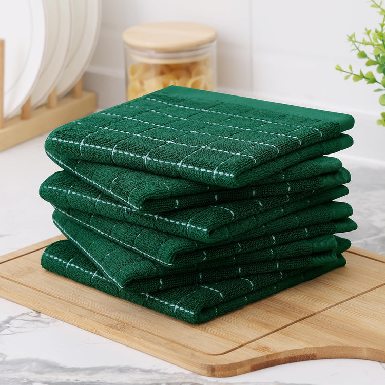 100% Cotton Terry Kitchen Dish Cloths (8 Count)