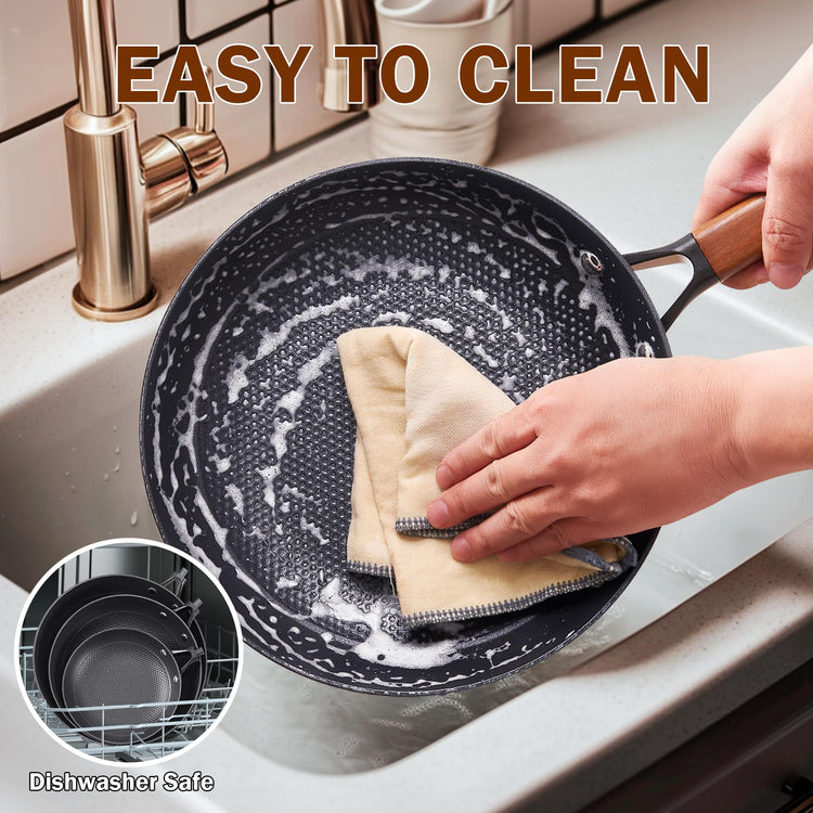 Cast Iron 8 10 Inch Nonstick Skillets (2 Count)