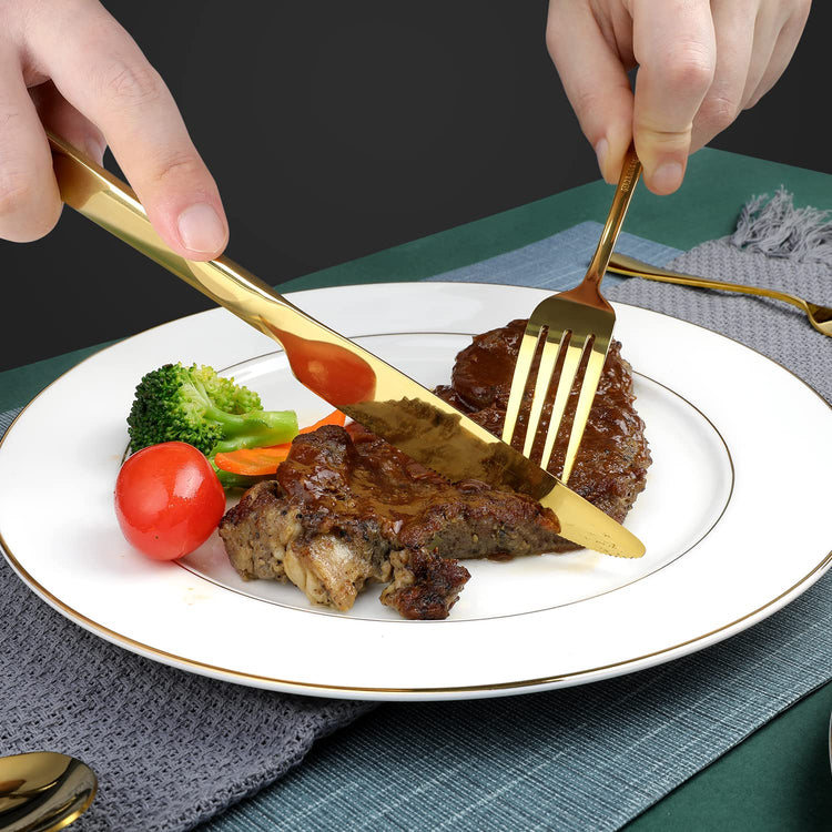 Gold Silverware Set (30 Count)