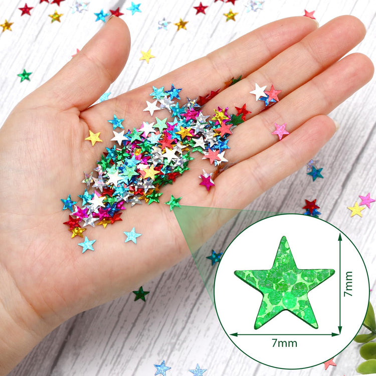 Rainbow Star Confetti Glitter Star Confetti Party Supplies