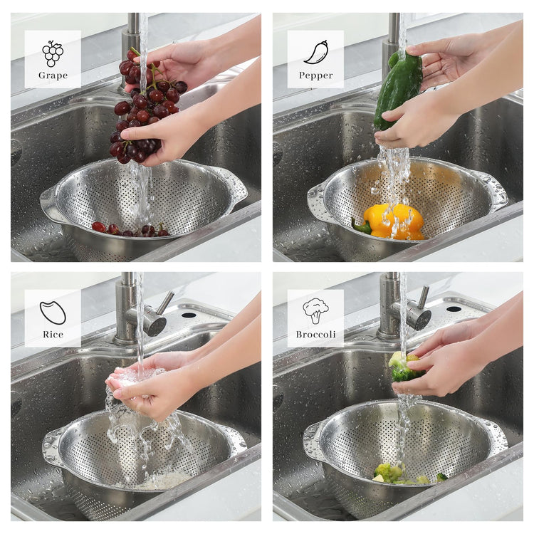 18 8 Stainless Steel Microwell Colander