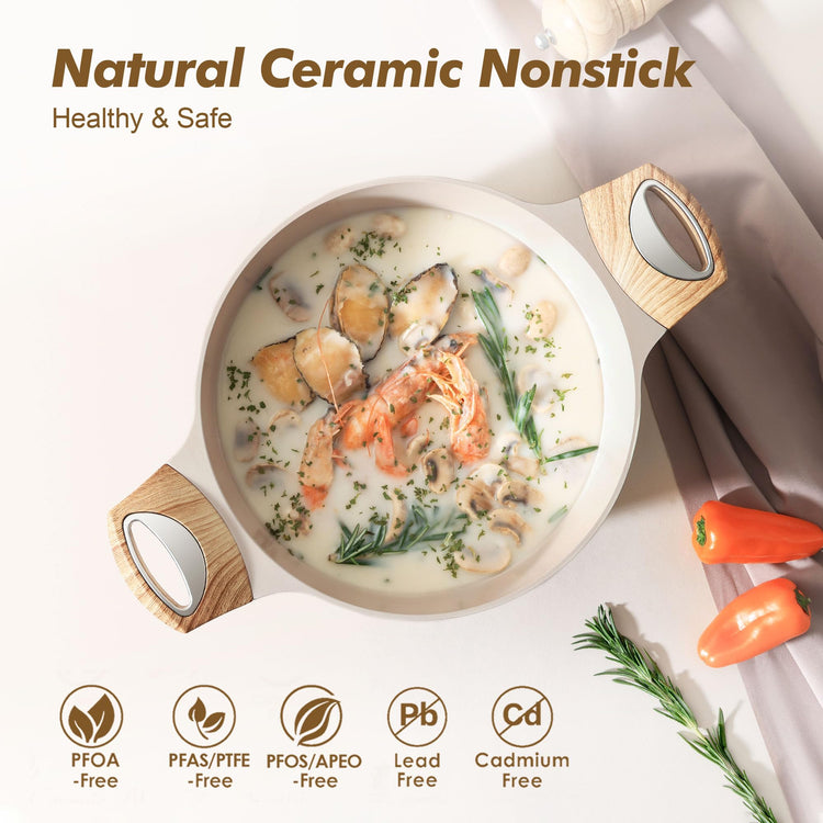 Ceramic Nonstick Stock Pot with Lid