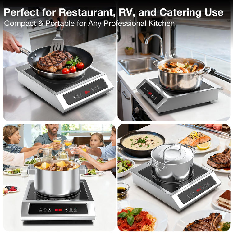 1800W Commercial Induction Cooktop