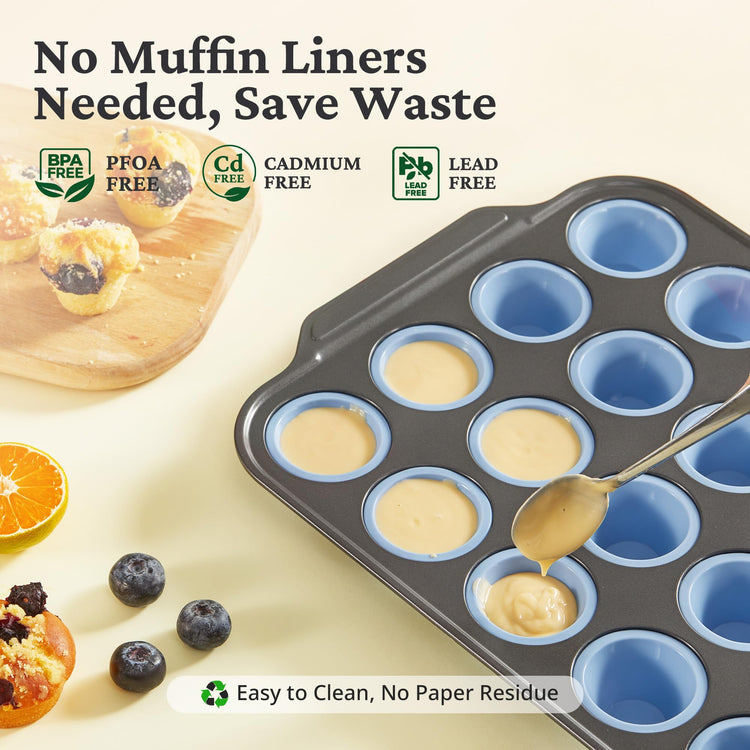Silicone Mini Muffin Pan with Metal Frame