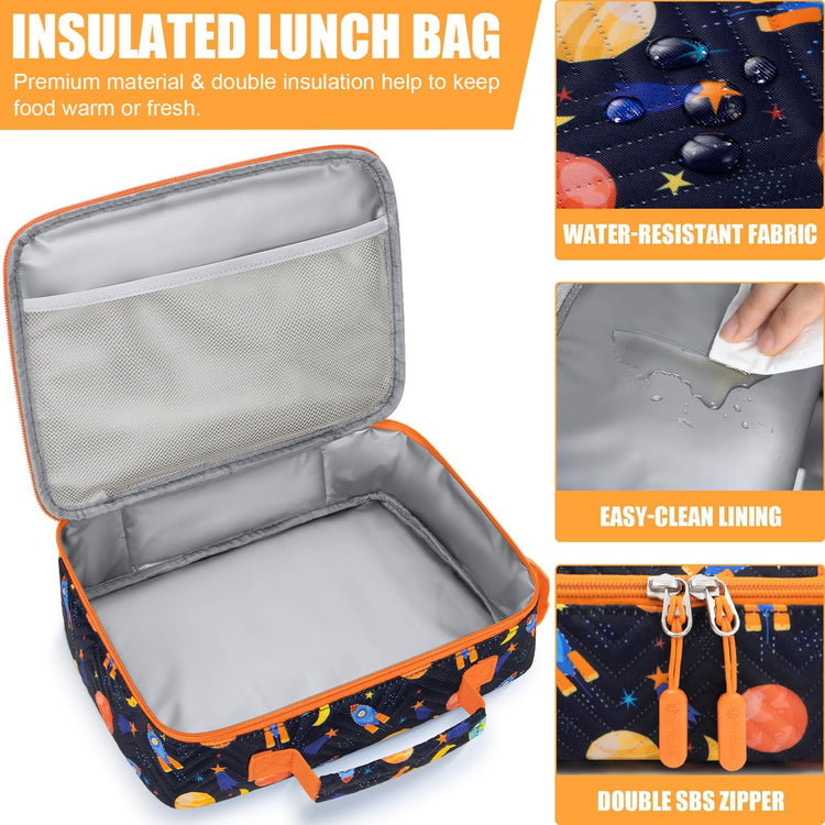 Kids Bento Snack Lunch Box with 4 Compartment