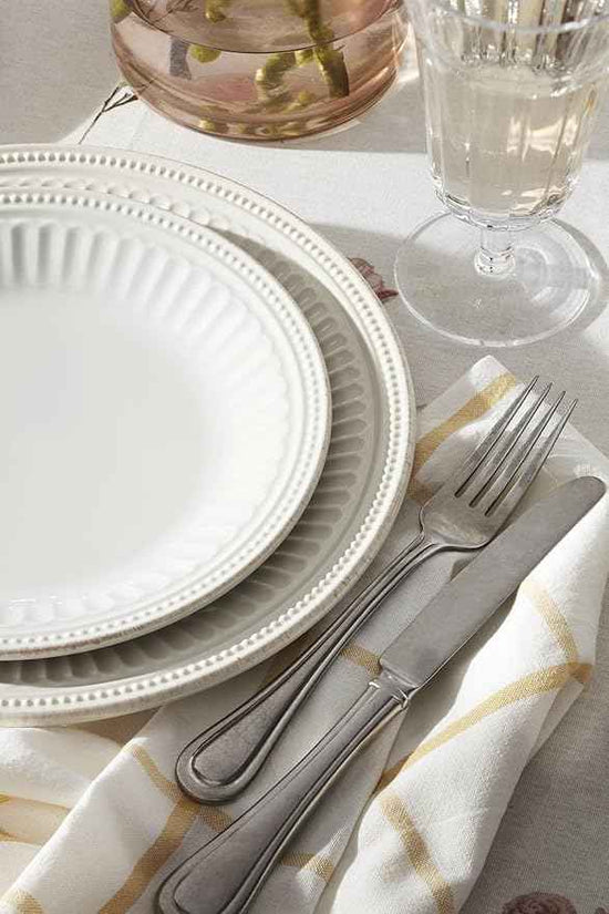 Lenox 895721 French Perle Groove Dinner Plates, Set Of 4