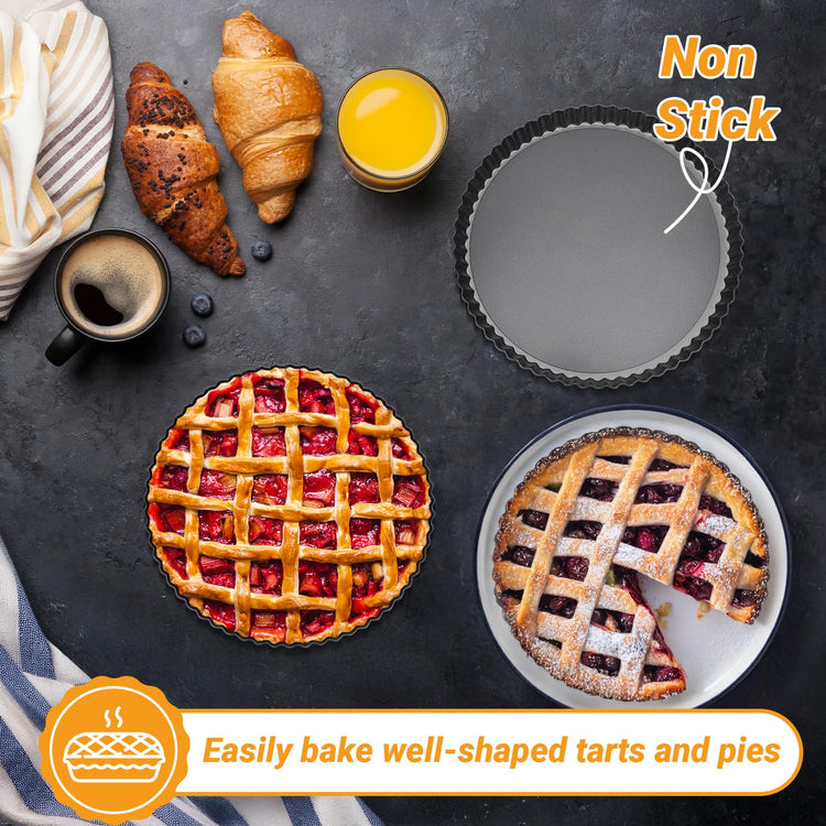 Tart Pan 9 Inch Removable Bottom