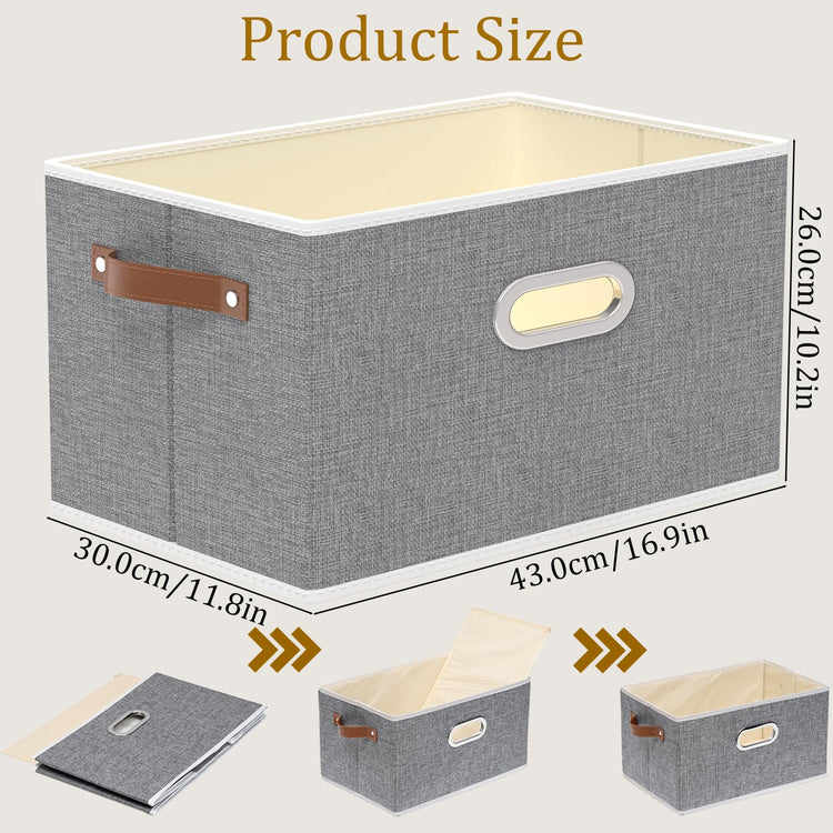 Foldable Storage Baskets for Shelves