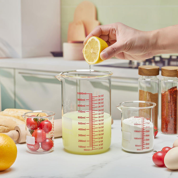 High Borosilicate Glass Measuring Cup Set