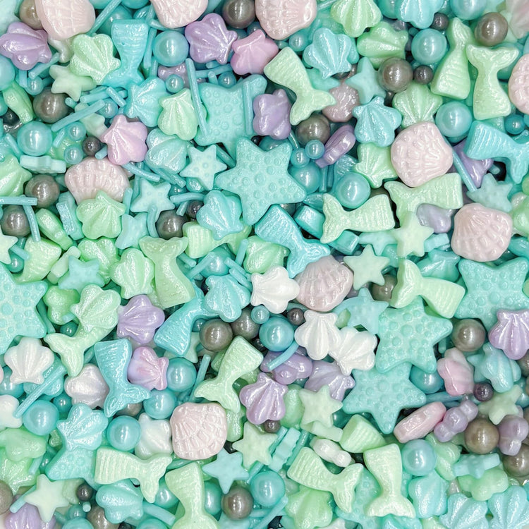 Ocean Sprinkles Candy Mix Size Edible Pearls Cake Decorations Cupcake Toppers Cookie Decorating Perfect for Wedding Party Valentine Halloween Christmas Supplies 4.58OZ (4.58 Ounce)