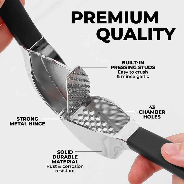 Metal Comfort Grip Garlic Press