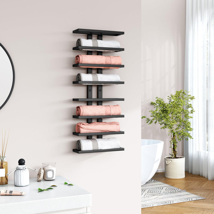 2 Set 8 Tier Wall Mount Wine Rack (16 Count)