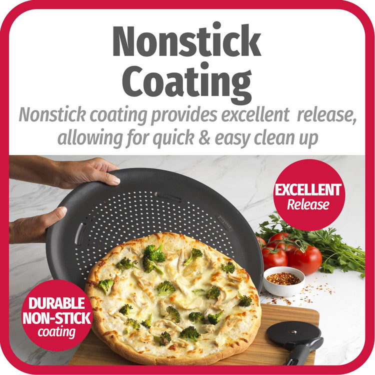 AirPerfect Nonstick 16” Pizza Pan (2 Count)