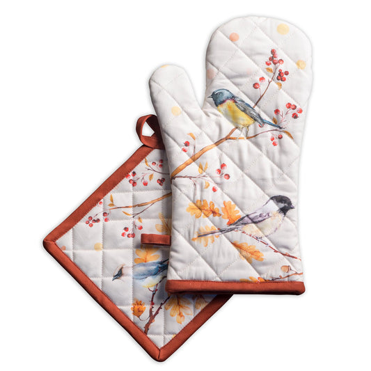 100% Cotton Oven Mitt & Pot Holder Set