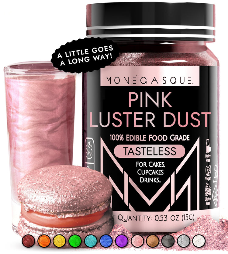 Pink Edible Glitter for Drinks & Cakes