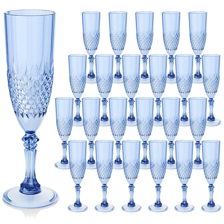 24 Pack Plastic Champagne Flutes (24 Count)