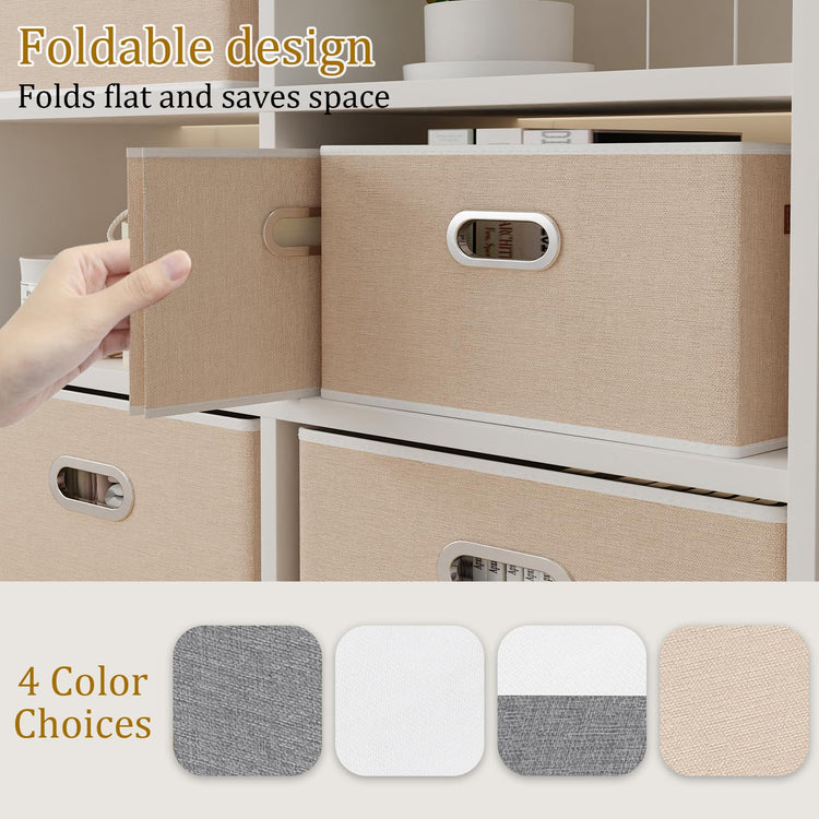 Foldable Storage Baskets for Shelves