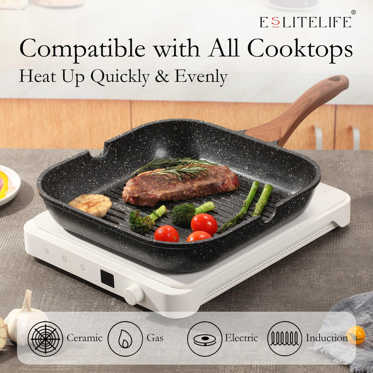 Nonstick Grill Pan for Stove Tops