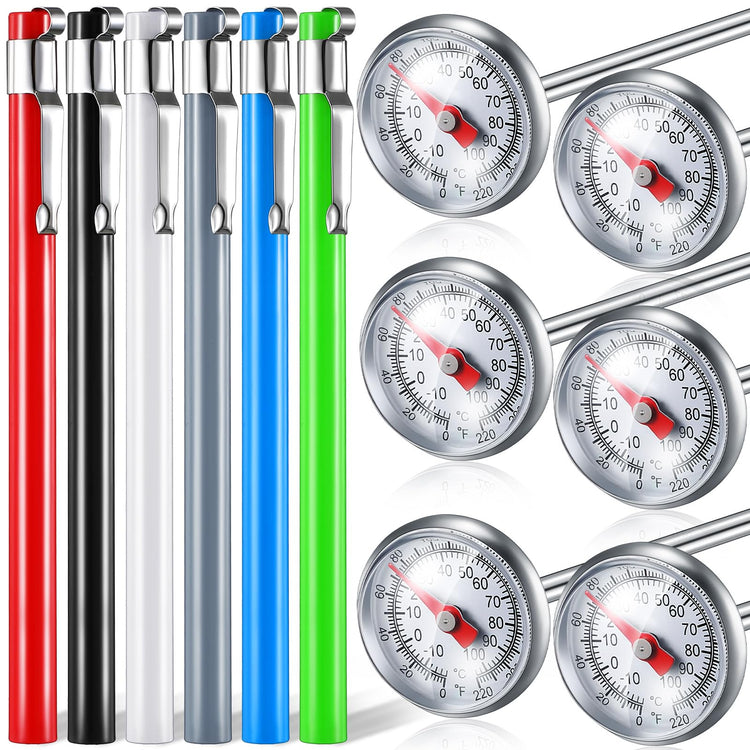 6 Pcs Stainless Steel Kitchen Dial Thermometer 5" (6 Count)