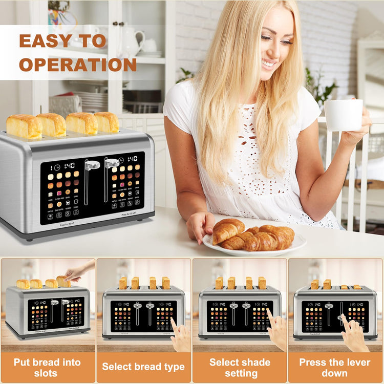 4 Slice Toaster Touch Screen
