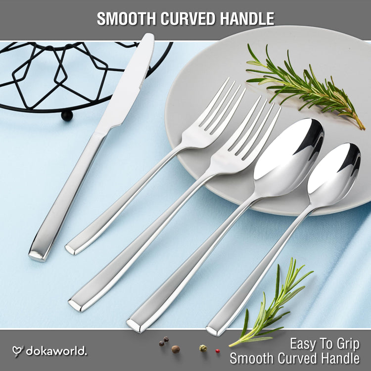 Modern Design Polished Flatware (40 Count)