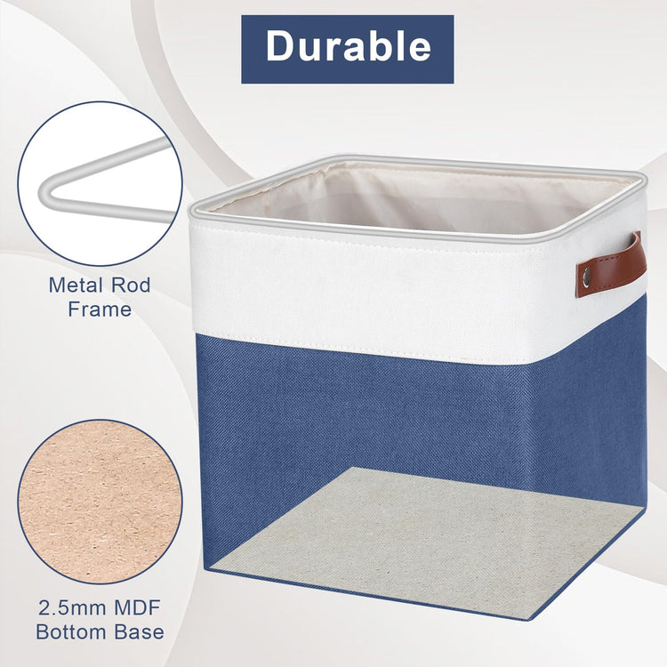 Collapsible Fabric Storage Cubes 11x11 Cube Storage Bins (4 Count)