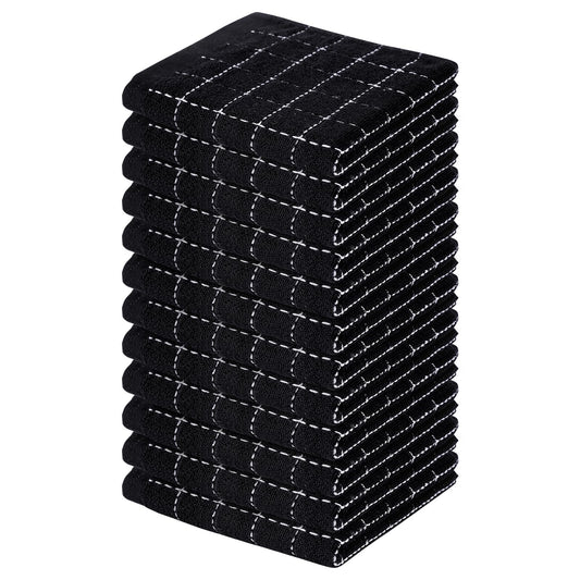 100% Cotton Terry Kitchen Dish Cloths (12 Count)