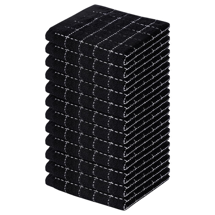 100% Cotton Terry Kitchen Dish Cloths (12 Count)