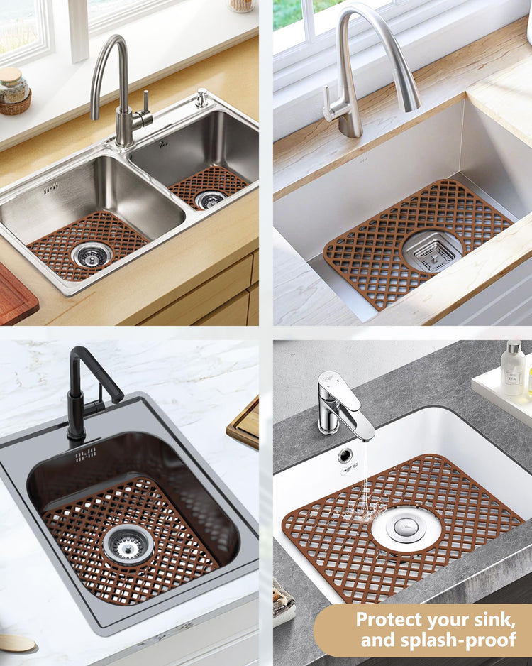 2 Pack Silicone Sink Mat Protector for Kitchen Sink (2 Count)