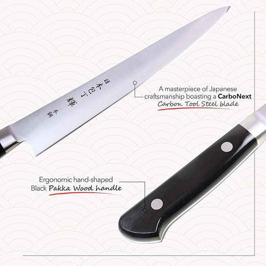 Kagayaki CarboNext Japanese Chef’s Knife, KC-10ES Professional Sujihiki Knife, High Carbon Tool Steel Pro Kitchen Knife with Ergonomic Pakka Wood Handle, 11.8 inch