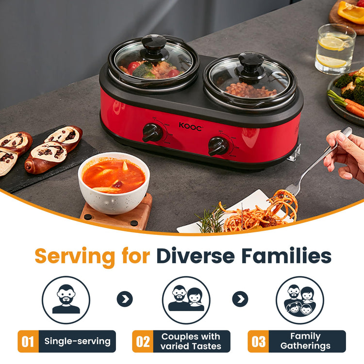 Double Small Slow Cooker