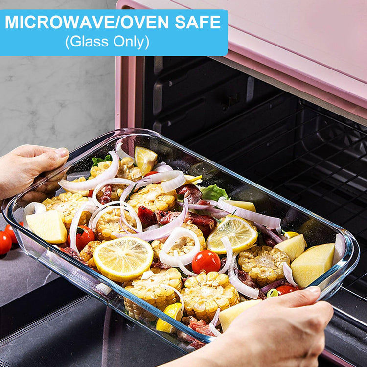 8 Pieces Glass Baking Dish with Lids (8 Count)