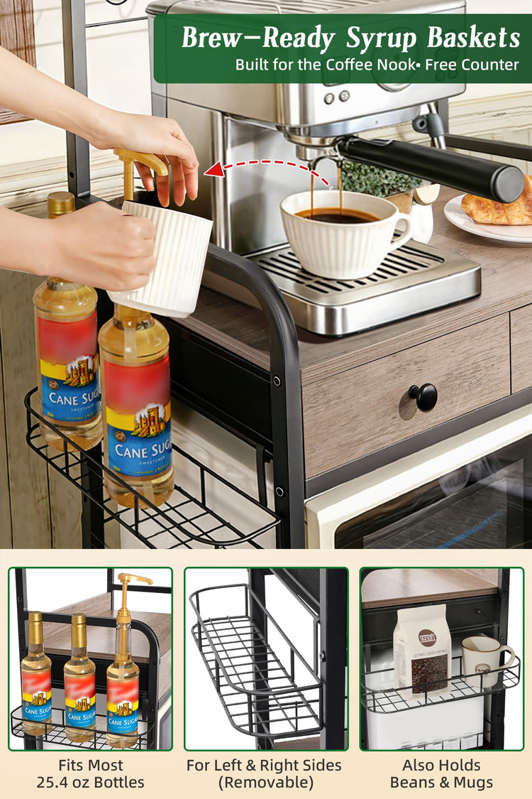 Coffee Bar Cabinet with Storage