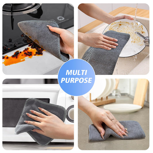 Dish Cloths for Washing Dishes with Scrub Side (12 Count)