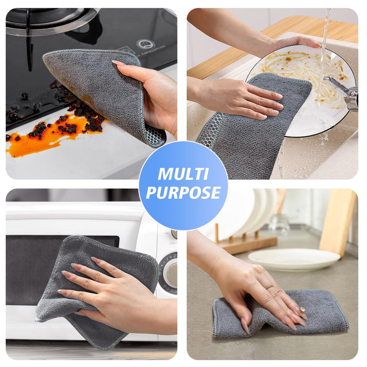 Dish Cloths for Washing Dishes with Scrub Side (18 Count)