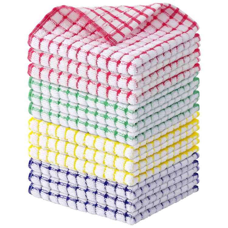 Cotton 12 Pack Terry Kitchen Dish Cloths (12 Count)