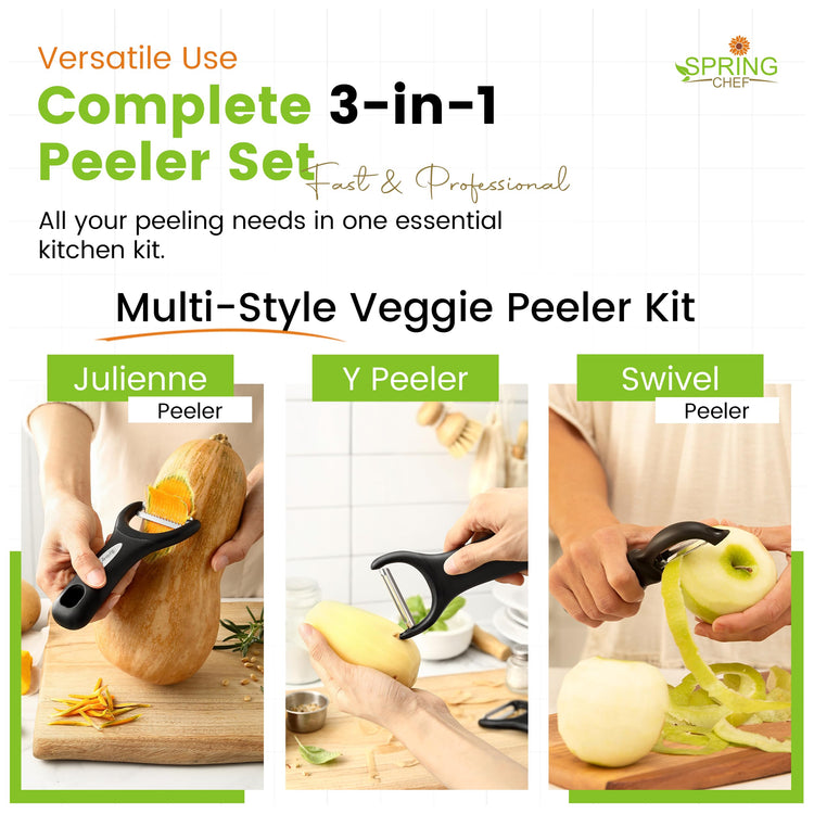 3pcs Vegetable Peelers for Kitchen