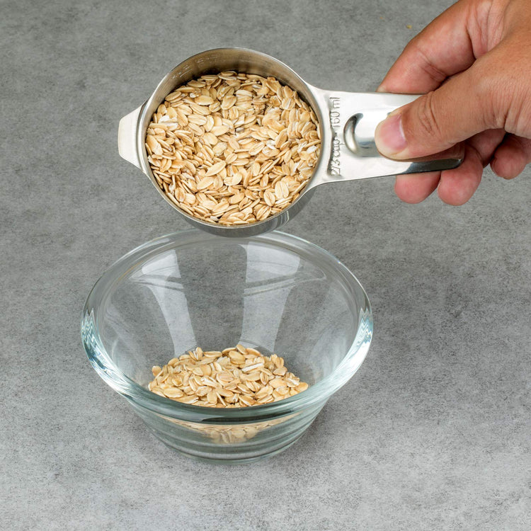 7-Piece 18/8 Stainless Steel Measuring Cups Set, Silver