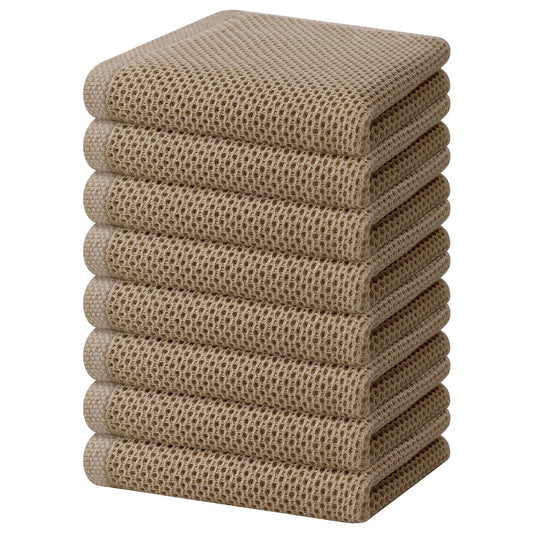 100% Cotton Waffle Weave Kitchen Dish Towels 8 (8 Count)