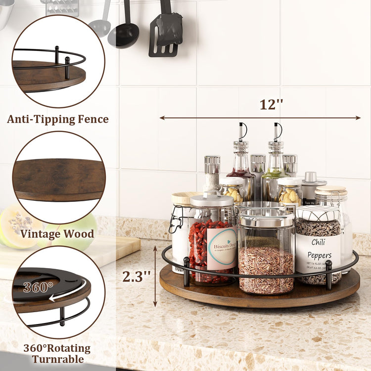 12" Lazy Susan Turntable Organizer