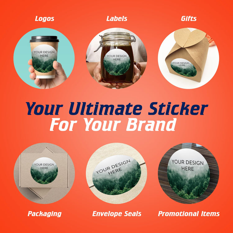 100 Custom Vinyl Stickers (100 Count)