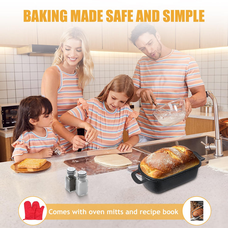 10x5 Cast Iron Loaf Pan with Lid