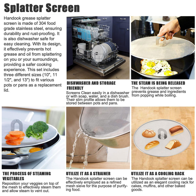 Splatter Screen for Frying Pan (3 Count)